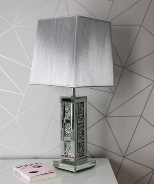 Crushed Crystal Standard Table Lamp Lakeside Furniture Direct