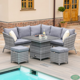 Grey victory rising corner dining set clearance