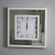 White Glass and Mirrored Square Clock