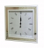 White Glass and Mirrored Large Square Clock