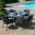 Outdoor Fabric Ambition 6 Seat Oval Dining Set - Charcoal 