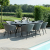 Outdoor Fabric Ambition 8 Seat Oval Dining Set - Flanelle 