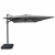 Atlas Cantilever Parasol 2.4m x 3.3m Rectangular with LED Lights and Cover - Grey