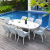 Outdoor Fabric Zest 8 Seat Oval Dining Set - Lead Chine