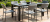 Outdoor fabric Bliss 6 seat rectangle dining set - Taupe