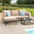Outdoor Fabric Pulse Chaise Sofa Set - Taupe 