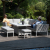 Outdoor Fabric Pulse Rectangular Corner Dining Set with Rising Table - Lead Chine