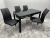 Black Monaco Dining Table & 4 Black Chairs