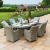 Oxford 8 Seat Oval Ice Bucket Dining Set with Venice Chairs 