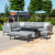 Outdoor Fabric Pulse Rectangular Corner Dining Set with Rising Table - Flanelle