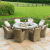 Winchester 8 Seat Round Rattan Dining Set with Venice Chairs, Ice Bucket & Lazy Susan