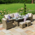 Winchester Rattan Sofa Dining Set with Rising Table & Ice Bucket