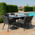 Outdoor Fabric Zest 6 Seat Oval Dining Set - Charcoal