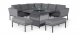 Outdoor Fabric Pulse Square Corner Dining Set with Fire Pit - Flanelle 