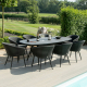 Outdoor Fabric Ambition 8 Seat Oval Dining Set - Charcoal 