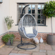Ascot Rattan Hanging Chair with Weatherproof Cushions