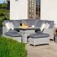 Ascot Square Corner Dining Set with Rising Table and Weatherproof Cushions