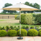 2.7m Round Tilt & Crank Parasols - Beige 