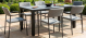 Outdoor fabric Bliss 6 seat rectangle dining set - Taupe