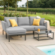 Outdoor Fabric Pulse Chaise Sofa Set - Flanelle 