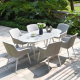 Outdoor Fabric Zest 6 Seat Oval Dining Set - Lead Chine