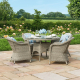 Oxford 4 Seat Round Dining Set with Heritage Chairs 