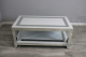 White Glass and Mirrored 2 Tier Coffee Table