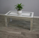 White Glass and Mirrored Coffee Table