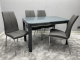 Grey Monaco Dining Table & 4 Grey Chairs