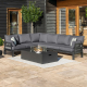 Oslo Corner Sofa Group with Rectangular Firepit Coffee Table