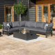 Oslo Corner Sofa Group with Rectangular Firepit Coffee Table