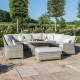 Oxford Royal U-Shaped Sofa Dining Set with Fire Pit