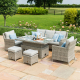 Oxford Sofa Dining Set with Ice Bucket and Rising Table