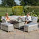 Oxford Rattan Royal Corner Dining Set with Fire Pit 