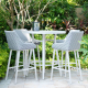 Outdoor Fabric Regal 4 Seat Round Bar Set - Lead Chine 