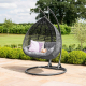 Rose Rattan Hanging Chair - Grey