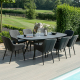 Outdoor Fabric Zest 8 Seat Oval Dining Set - Charcoal