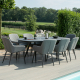 Outdoor Fabric Zest 8 Seat Oval Dining Set - Flanelle