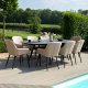 Outdoor Fabric Zest 8 Seat Oval Dining Set - Taupe