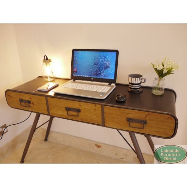 Retro Industrial Desk Lakeside Furniture Direct