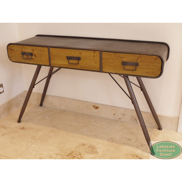 Retro Industrial Desk Lakeside Furniture Direct