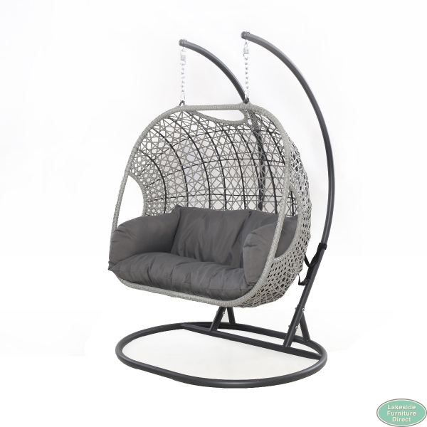 Rattan swing seat double hot sale