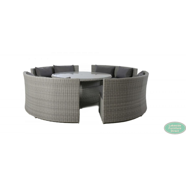 Ascot round sales sofa dining set
