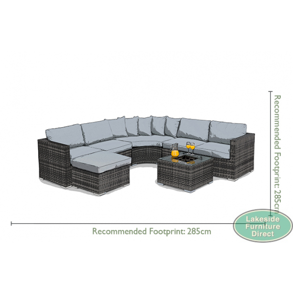 Barcelona corner sofa rattan deals