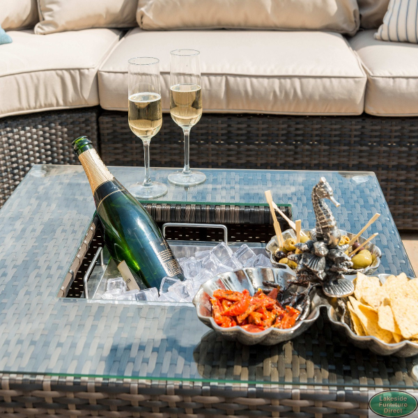 Champagne corner sale sofa