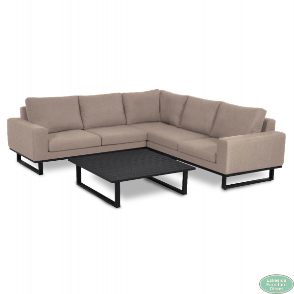 Outdoor Fabric Ethos Corner Group Taupe Lakeside Furniture Direct