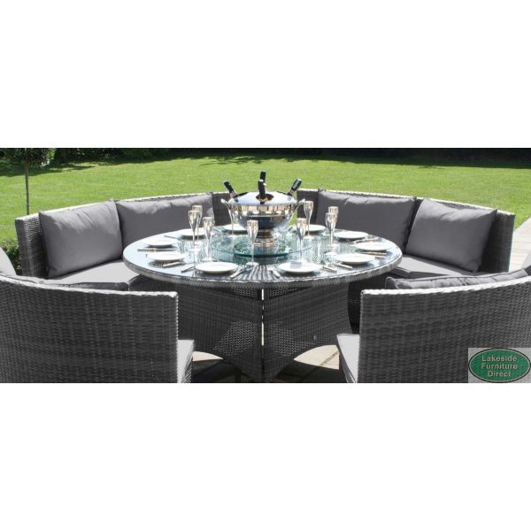 Maze rattan dallas sofa dining set grey sales