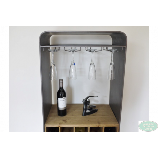 Retro industrial shop wine cabinet