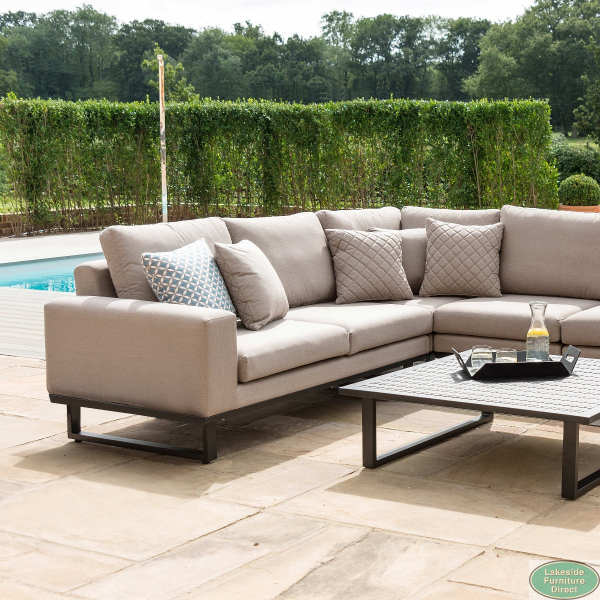 Outdoor Fabric Ethos Corner Group Taupe