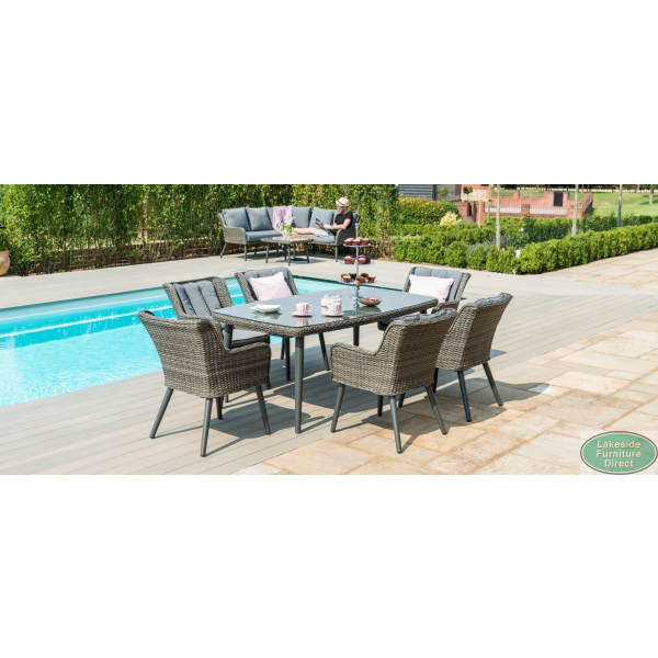 Florence 6 seat rectangular dining set